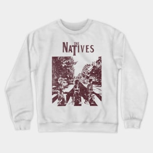 The Natives Abbey Road Design. Dark Print Crewneck Sweatshirt